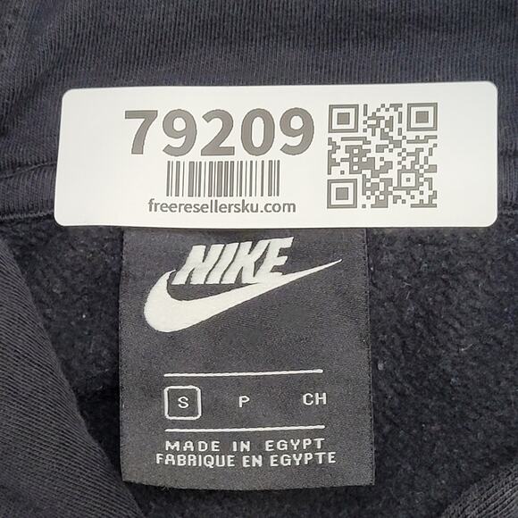 NIKE Swoosh Hoodie Womens Small 20x24 Black Spellout - Picture 10 of 15